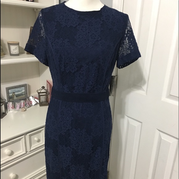 eva mendes romina lace sheath dress